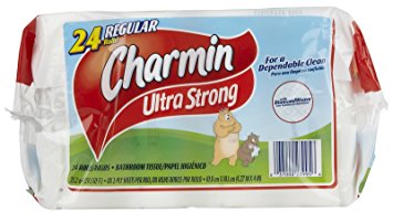 Charmin Ultra Strong, Regular Roll, 2 Ply, White-24pk