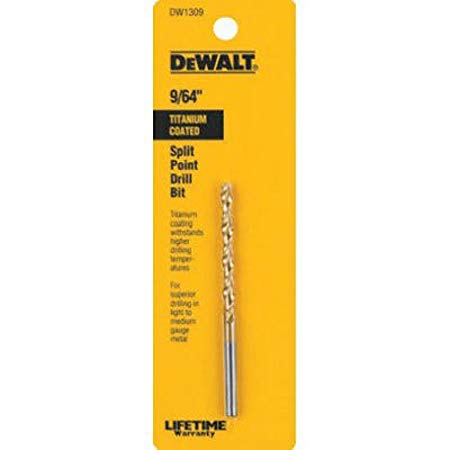 DEWALT DW1309 9/64-Inch Titanium Split Point Twist Drill Bit