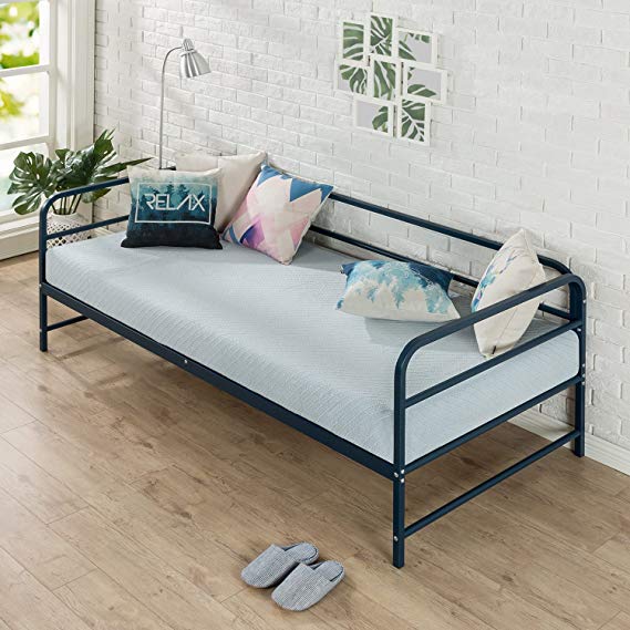 Zinus Nightfall Twin Daybed Frame, Steel Slat Support