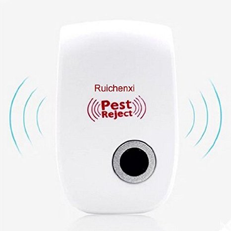 Ruichenxi ® Pest Repeller Ultrasonic Electronic Pest Repellent Control Repels Mice,Rats,Fly,Moths,Mosquito,Ants,Spiders,Bats,Rodents - Natural Insect Control Roaches Equipment for Indoor