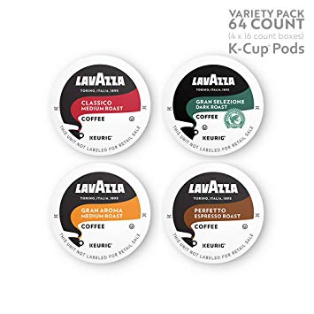 Lavazza Coffee K-Cup Pods Variety Pack for Keurig Single-Serve Coffee Brewers, 64 Count