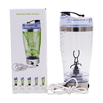 The Classical Vortex Mixer,Electric Portable Protein Mixer Shaker Bottle, USB Rechargeable Protein Shaker / Blender Bottle with X-blade Technology,100% Leak-proof Guarantee,450ml/16oz BPA-free