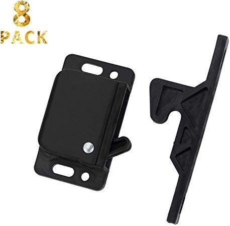 8 Pack Cabinet Door Latch/RV Drawer Latches and Cathes, 8 Pull Force Latch, Holder for Home/Office/Cabinet Doors, Perfect for RV, Camper, Motorhome, Trailor, OEM Replacement