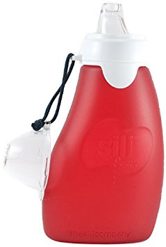 The Original Squeeze with Eeeze, Silicone Reusable Food Pouch in Apple, 6oz
