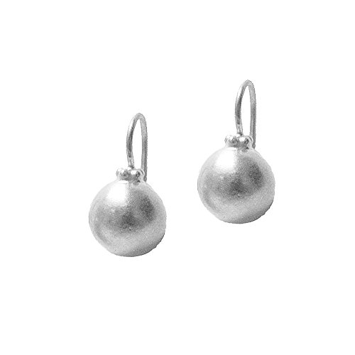 Geometric Earrings 9 mm Ball Drop Earrings 925 Sterling Silver Ear Wire Earrings Round Bead Ball Dangle Earing Jewelry Handmade Designs Simple Earrings Modern Casual Basic Everyday Jewelry Gifts