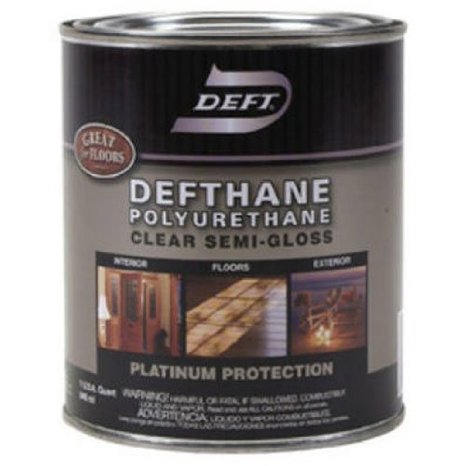 Deft Defthane Interior Exterior Clear Polyurethane Semi-Gloss, Quart