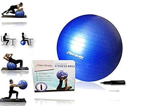 Exercise Ball for Yoga, Fitness, Core Strength, Stability Training, Pilates, Ball Pump Included 65cm