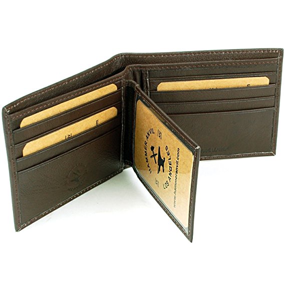 Hammer Anvil Men's RFID Blocking Multi-Card Compact Center Flip Bifold Wallet
