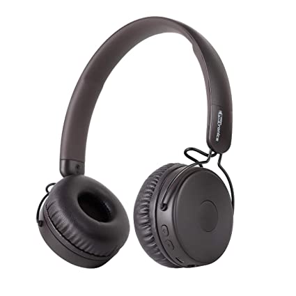 Portronics Muffs M POR-1074 Wireless Bluetooth 5.0 Stereo On-Ear Headphones with Immersive Stereo Sound, Hands Free Mic & AUX Port (Brown)