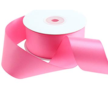 Midi Ribbon Double Faced Satin Ribbon - 1.5" X 25 Yards - Hot Pink