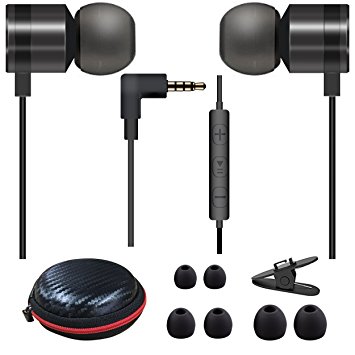 In-Ear Headphones,by Ailun,Wired Earphones with Microphone,3.5mm Jack Noise Isolating,Stereo Earphones, Earbuds with MIC for iPhone,iPod,iPad,Android Smartphone,Tablet - Black