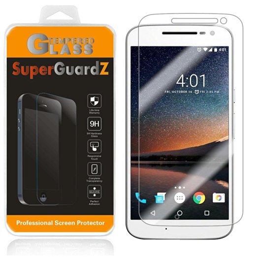 [2-Pack] Motorola Moto G4, SuperGuardZ® Tempered Glass Screen Protector, 9H, 0.3mm, 2.5D Round Edge, Anti-Scratch, Anti-Bubble [Lifetime Warranty]