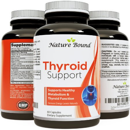 Top Rated Thyroid Capsules Thyroid Helper for Weight Loss by Nature Bound 60 capsules