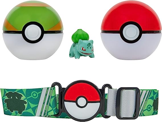 Pokemon Clip 'N' Go Poke Ball Belt Set with Quick Ball, Premier Ball and Bulbasaur