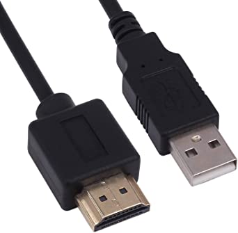 USB to HDMI Cable, Yeworth 1.8m USB 2.0 Male to HDMI Male Charger Cord Splitter Adapter