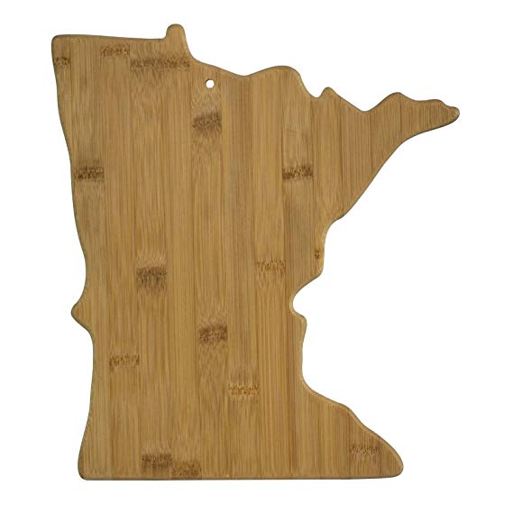 Totally Bamboo 20-7955MN Minnesota State Shaped Bamboo Serving & Cutting Board