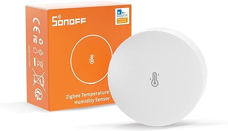 SONOFF SNZB-02P Zigbee Temperature Humidity Sensor, Indoor Thermometer Hygrometer with Alert, Works with Alexa & Google Home for Remote Monitoring and Home Automation, ZigBee 3.0 Hub Required, 1-Pack