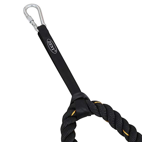 ZENY Black 1.5"/2" Diameter, Poly Dacron 30/40/50ft Length Battle Rope Workout Training Undulation Rope Fitness Exercise Rope,Boxing Equipment