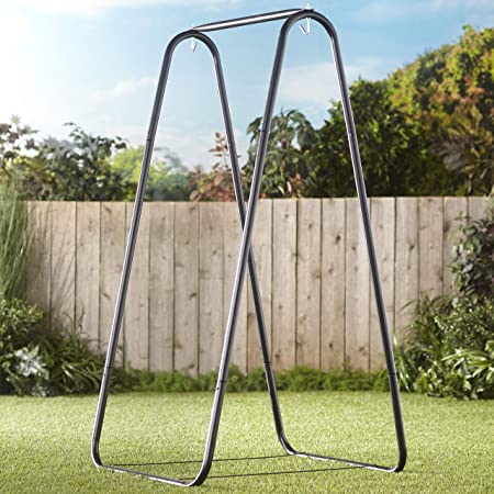 The Lakeside Collection Metal Hammock A-Frame Chair Stand - Swinging Seat Replacement Frame