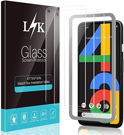 LϟK 3 Pack Screen Protector for Google Pixel 4a 4G 5.8 inch Not for Pixel 4a 5G 6.2 inch - Tempered Glass HD Clear 9H Hardness Case Friendly Bubble Free Easy Installation Screen Protective Film