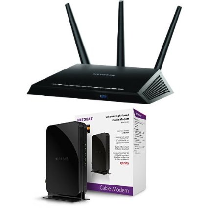 NETGEAR Nighthawk Gamer Wi-Fi Router and Cable Modem Bundle