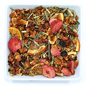 Tealyra - Lovely Lemongrass - Strawberry - Orange - Fruity Herbal Loose Leaf Tea - Hot and Iced Drink - Vitamins and Antioxidants Rich - Caffeine Free - All Natural - 112g (4-ounce)