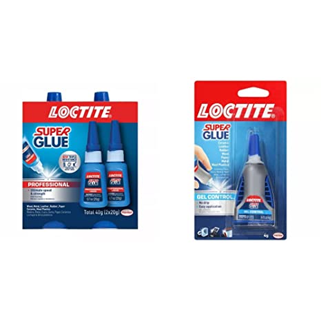 Loctite Super Glue Liquid Professional, Clear Superglue & Repair, Cyanoacrylate Adhesive Instant Glue & Super Glue Gel Control, Clear Superglue & Repair, Cyanoacrylate Adhesive Instant Glue