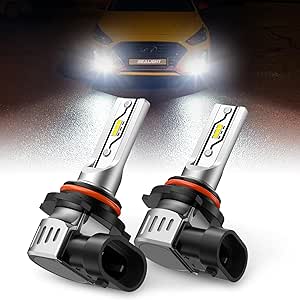 SEALIGHT 9006/HB4 Fog Light Bulbs or DRL, 10000LM 9006 Hb4 Fog Lamp Bulbs 6500K White Fog Lights or Daytime Running Light 1:1 Size Plug ang Play, Non-polarity, Pack of 2