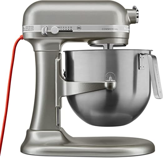 KitchenAid KSM8990CU 8-Quart Commercial Countertop Mixer, 10-Speed, Gear-Driven, Contour Silver