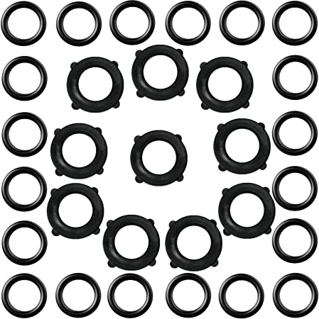 30 Pieces Replacement O-Rings Sealing Ring and Garden Hose Washers for 3/8 inch Quick Connector 3/4 inch Standard Garden Hose