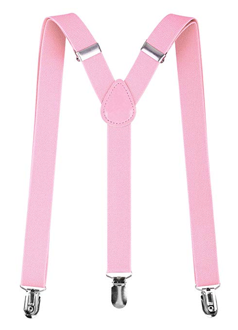 Lullaby Mens Womens Elastic Y-Back Clip Suspenders Adjustable Shoulder Strap