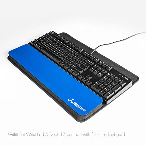 Grifiti Fat Wrist Pad 17 Is a 4 X 17 X 0.75 Inch Wrist Rest for Standard Keyboards and Full Length Mechanical Keyboards (royal blue)