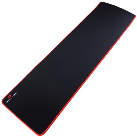 Reflex Lab Huge Gaming Mouse Pad Stitched Edges Waterproof Ultra Thick 5mm Silky Smooth-36x12