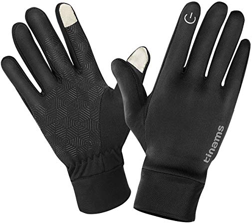 tinams Winter and Spring Gloves, Lightweight Touch Screen Gloves, Lycra Fabric, Comfortable and Warm, Suitable for Men and Women