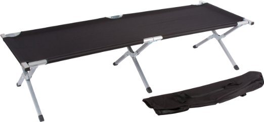Trademark Innovations Aluminum Portable Folding Camping Bed & Cot - Portable Bed - 260 lbs Capacity