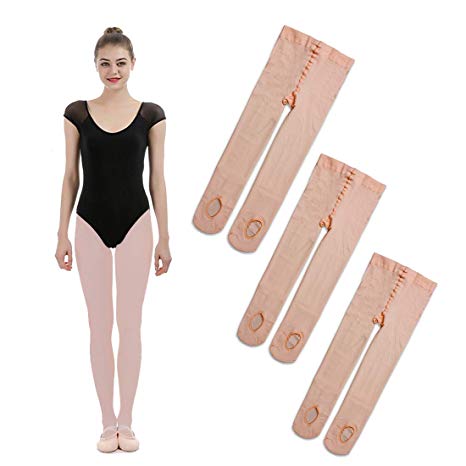 iMucci Ballet Dance Tights - Velet Convertible Ballerina Dancing Stockings