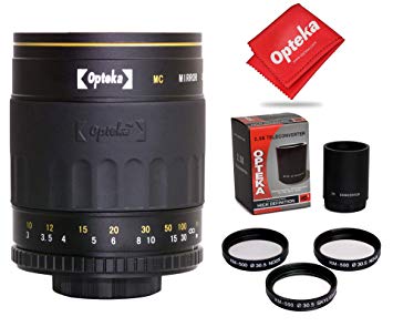 Opteka 500-1000mm f/8 HD Mirror Telephoto Lens for Canon EOS 80D, 77D, 70D, 60D, 60Da, 50D, 7D, 6D, 5D, 5DS, 1DS, T7i, T7s, T7, T6s, T6i, T6, T5i, T5, T4i, SL2 and SL1 Digital SLR Cameras