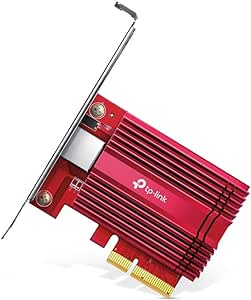 TP-Link Tarjeta de Red PCIe de 10 GB (TX401) PCIe a 10 Gigabit Ethernet, Compatible con Windows 11/10/8.1/8/7, Windows Servers 2019/2016/2012 R2 y Linux, Incluyendo un Cable Ethernet CAT6A