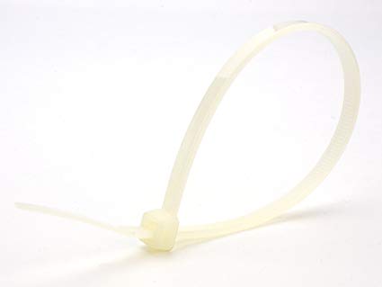8 Inch Natural Standard Nylon Cable Tie - 100 Pack