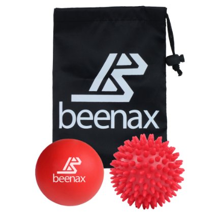 Beenax Lacrosse & Spiky Massage Ball Set - Perfect for Trigger Point Therapy, Myofascial Release, Plantar Fasciitis, Deep Tissue and Muscle Relief - Designed to Relieve Stress and Relax Tight Muscles