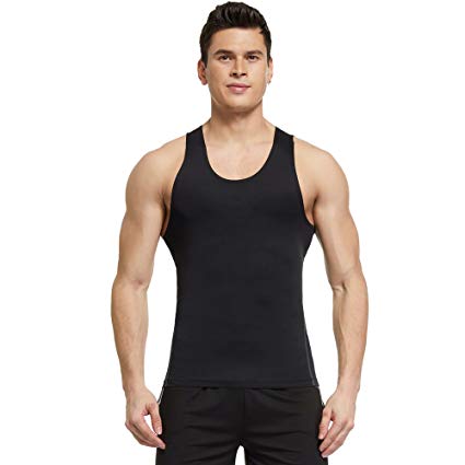 Joyshaper Running Muscle Tank Tops for Men Sweatshirts Compression Tshirts Workout Sleeveless Shirts