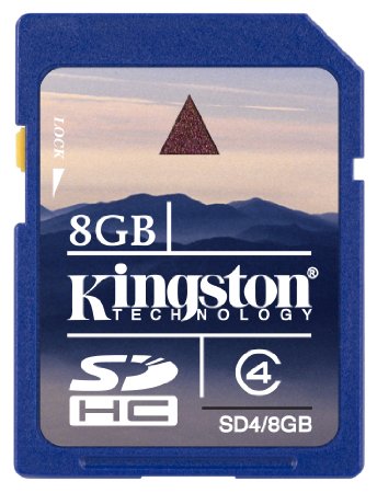 Kingston 8 GB Class 4 SDHC Flash Memory Card SD4/8GBET