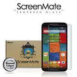 Motorola Moto X 2nd Gen iloome ScreenMate Real Tempered Glass 9H Hardness Premium Screen Protector with Rounded Edges and Oleophobic Coating