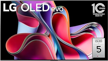 LG G3 MLA OLED evo 55-inch Gallery Edition 4K Smart TV - AI-Powered, Alexa Built-in, Gaming, 120Hz Refresh, HDMI 2.1, FreeSync, G-sync, VRR, Brightness Boost Max, 55" Television (OLED55G3PUA, 2023)