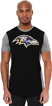 Ultra Game NFL Men's T-Shirt Raglan Block Short Sleeve Tee Shirt
