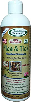 Mad About Organics Flea and Tick Repellent Shampoo Formulated for Dogs 16oz