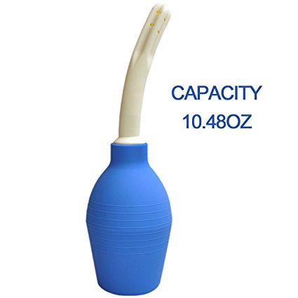 Moonight 10.48oz Capacity Silicone Enema Bulb-Portable Insert Vaginal Douche