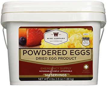 Wise Foods 144 Total Servings Powdered Eggs in a Bucket, White