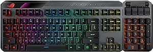 ASUS ROG Claymore II Wireless Modular Gaming Mechanical Keyboard (ROG RX Blue Switches, Detachable numpad & Wrist Rest for TKL 80%/100%, Aura Sync, Media Controls, Fast Charge, USB 2.0 Passthrough)