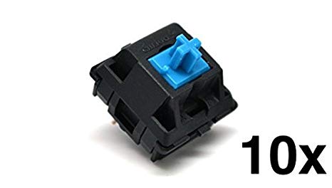 Cherry MX Blue Keyswitch (10 pack) - MX1AE1NN | Plate Mounted | Tactile Click | by himalayanelixir